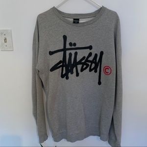 Stussy Grey Crewneck Sweater